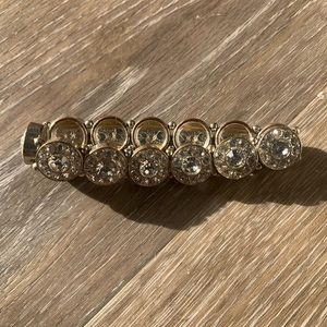 Silver round stone bracelet